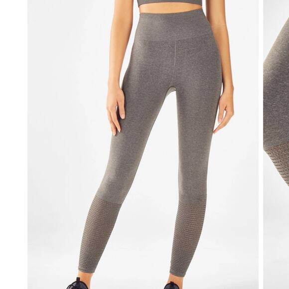 FABLETICS Gray Heather Seamless Active Workout Gym Running Yoga Leggings Size XS - Picture 1 of 13